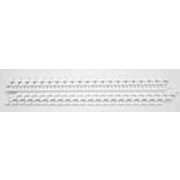 Plastový hrebeň, 6 mm, biely*100ks