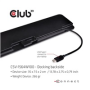 BAZAR - Club3D dokovací stanice USB-C 3.2 s napájecím adaptérem Triple Display Dynamic - Po opravě 