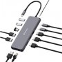 VERBATIM Hub USB-C Pro Multiport 13 Port, 6x USB-A, 2x USB-C, 2x HDMI, DP, RJ45, 3.5mm Jack audio,