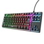 TRUST Klávesnice GXT 833 Thado, Membránová, USB, RGB, černá