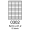 etikety RAYFILM 52,5x21,2 vysokolesklé biele laser R01190302A (100 list./A4)