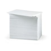 ZEBRA WHITE PVC CARDS, 10 MIL PVC ADHESIVE BACK WITH 14 MIL MYLAR RELEASE LINER, 24 MIL TOTAL