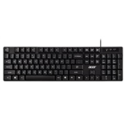 ACER drátová klávesnice AKW100,USB 2.0,5 mil. úhozů,voděodolná,Black