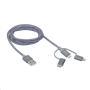 Legrand USB kábel 3v1 - 1xLightning, 1x Micro USB, 1x USB typ C