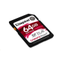 Kingston 64GB SecureDigital Canvas React (SDXC) Card, 100R 80W Class 10 UHS-I U3 V30 A1