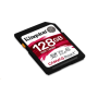 Kingston 128GB SecureDigital Canvas React (SDXC) Card, 100R 80W Class 10 UHS-I U3 V30 A1