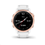 Garmin GPS sportovní hodinky fenix6S Glass, RoseGold/White Band (MAP/Music)