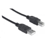 MANHATTAN Hi-Speed USB Device Cable, Type-A Male / Type-B Male, 5m (3 ft.), Black