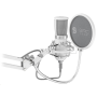 SPC Gear mikrofon SM950 Onyx White / drátový / streamovací / pop filtr / držák proti otřesům / USB /