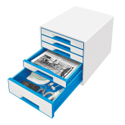Zásuvkový box Leitz WOW ľadovo modrý