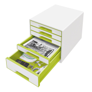 Zásuvkový box Leitz WOW metalický zelený