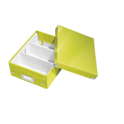 Malá organizačná škatuľa Click & Store metalická zelená