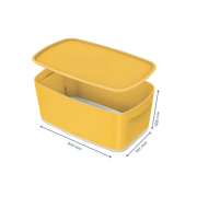 Úložný box s vekom Leitz MyBox, veľkosť S teplý žltý