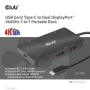 BAZAR Club3D Dokovací stanice USB Gen2 Type-C na Dual DisplayPort 4k60Hz 7-in-1 Portable Dock -