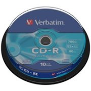 VERBATIM CD-R(10-Pack)Spindle/EP/DL/52x/700MB