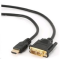 GEMBIRD HDMI - DVI kábel 1,8 m (M/M, DVI-D, Single Link, pozlátené kontakty, tienený)