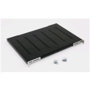 TRITON Regál s perforáciou 19", 1U/750 mm, nosnosť 150 kg, čierny