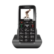 EVOLVEO EasyPhone, mobilný telefón pre seniorov s nabíjacím stojanom (čierny)