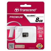 Karta TRANSCEND MicroSDHC Class 10 8GB, bez adaptéra