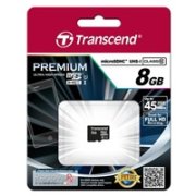 TRANSCEND MicroSDHC 8GB Premium, Class 10 UHS-I 300x, bez adaptéra