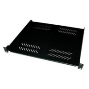 XtendLan 19" police s perforací 1U/280mm, nosnost 25kg, černá