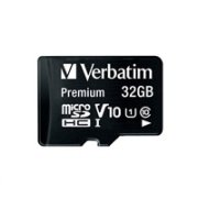 Karta VERBATIM MicroSDHC 32GB Premium, U1 + SD adaptér