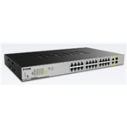 D-Link DGS-1026MP 26-portový gigabitový PoE switch, 24x gigabitový RJ45 PoE, 2x gigabitový RJ45/SFP,