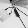 AXAGON HUE-S2BL, 4x USB 3.0 CHARGING hub, micro USB nap. konektor, kábel USB-A 1.2m
