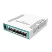 MikroTik Cloud Router Switch CRS106-1C-5S, 400MHz CPU, 128MB RAM,1xGLAN/SFP, 5xSFP slot, vrátane.