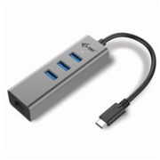 iTec USB-C Metal 3-portový HUB s adaptérom Gigabit Ethernet