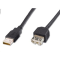 PREMIUMCORD USB 2.0 predlžovací kábel, A-A, 3 m čierny