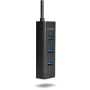 AXAGON HUE-S2BP, 4x USB 3.0 CHARGING hub, vč. AC adaptéru, kabel USB-A 1.2m