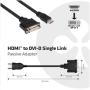 Club3D Pasívny adaptér HDMI na DVI-D s jedným prepojením (M/F), 22 cm