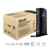 Club3D USB-A a USB-C Dual Display 4K60Hz Dokovacia stanica (6x USB 3.0/2x DP/Ethernet/USB-B/2x audio