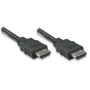 MANHATTAN HDMI kábel s Ethernetom, HEC, ARC, 3D, 4K, tienený, 3 m, čierny