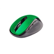 Myš C-TECH WLM-02, čierno-zelená, bezdrôtová, 1600DPI, 6 tlačidiel, USB nano prijímač