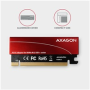 AXAGON PCEM2-S, PCIe x16 - M.2 NVMe M-key slot adaptér, kovový kryt pre pasívne chladenie