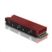 AXAGON CLR-M2, hliníkový pasívny chladič pre obojstranný M.2 SSD disk, výška 12 mm