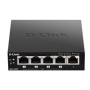D-Link DGS-1005P 5-portový gigabitový stolový prepínač PoE+, 4 porty PoE+, rozpočet PoE 60 W