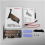 AXAGON PCEM2-D, PCIe x4 - M.2 NVMe M-key + SATA B-key slot adaptér, vrátane. LP