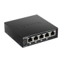 D-Link DES-1005P B1 5-portový 10/100 PoE stolový prepínač, 4x PoE+, 60W pre PoE