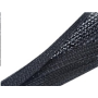 Organizér káblov AKASA, čierny, čierny opletený obal na káble, 2 m