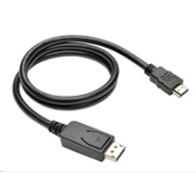 C-TECH DisplayPort/HDMI kábel, 1 m, čierny