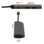 VERBATIM 49140 Multiportový HUB USB-C, 2x USB 3.0, 1x USB-C, HDMI, šedý dok