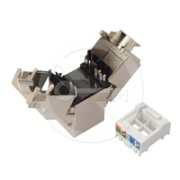 Solarix Samorezný keystone CAT5E STP RJ45 SXKJ-5E-STP-BK-SA