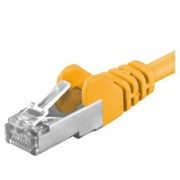 PREMIUMCORD Patch kábel CAT6a S-FTP, RJ45-RJ45, AWG 26/7 0,25m žltý