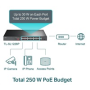 TP-Link CCTV switch TL-SL1226P (24x100Mb/s, 2xGbE/2xSFP combo, 24xPoE+, 250W)