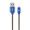 GEMBIRD CABLEXPERT USB 2.0 Kábel AM na typ C (AM/CM), 2 m, opletený, džínsy, blister, PREMIUM