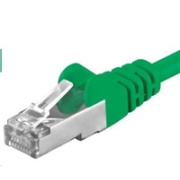 PREMIUMCORD Patch kábel CAT6a S-FTP, RJ45-RJ45, AWG 26/7 1m zelený
