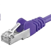 PREMIUMCORD Patch kábel CAT6a S-FTP, RJ45-RJ45, AWG 26/7 1,5m fialový